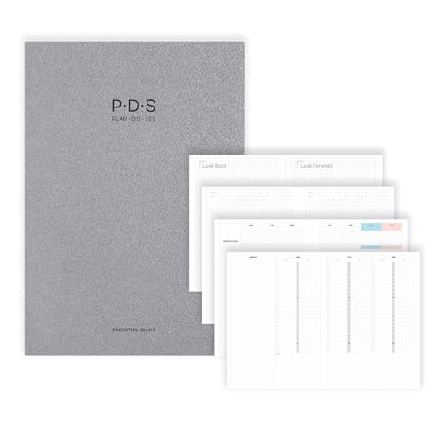 [ORODA] PLAN DO SEE Diary - 3 Month Undated Planner for Organization and Planning, 10 Minutes Time Block, Soft Cover, 5.8” x 8.2”
