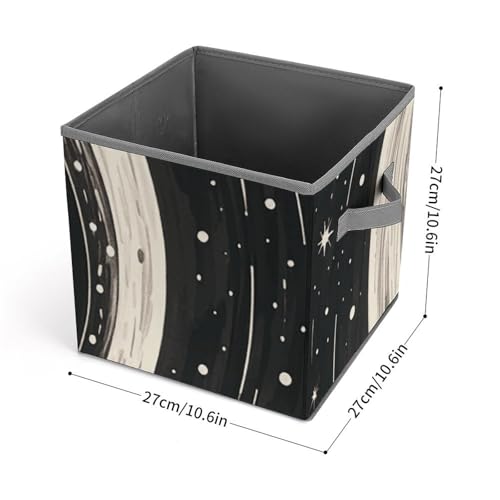 Bacs de rangement noirs et blancs pliables 27,6 cm pour vêtements