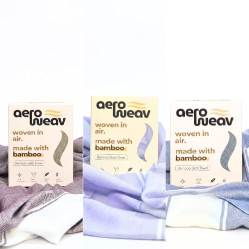 Image of Ultra Lightweight Bamboo Bath Towel-Set of 3| 155x80 CM| Quick Dry, Highly Absorbent, Skin-Friendly & Eco-Friendly Towels |Perfect for Daily Use, Travel (Less Than 200gm) & Gifting