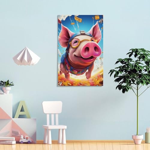 Impression Sur Toile Cochon Haute Définition Éco-Conçue