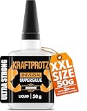 Super Glue All Purpose – 50 g / 1.75 oz – High-Performance Quick-Dry Adhesive for Plastic, Wood, Metal & Glass – Waterproof and Durable Formula for Everyday Use – KRAFTPROTZ