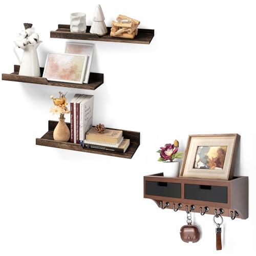 Rebee Vision Modern Farmhouse Key Holder Wall Mount & Floating