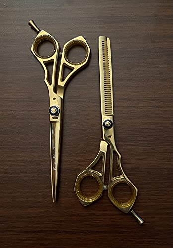 Exclusive Salon Grooming Cutting Mustache Beard and Eyebrows Comfortable Grip with Detachable Finger Inserts