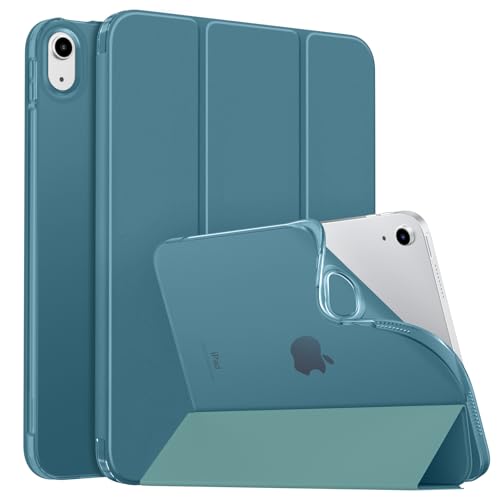 MoKo Case for New iPad (A16) 11th Generation 2025/ 10th Generation 2022, iPad 11 inch/ 10.9 inch Case with Soft TPU Translucent Frosted Back Cover, Auto Wake/Sleep, Support Touch ID, Turquoise