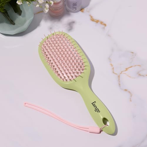 L'ANGE HAIR Detangling Vented Brush, Green | Flexible Bristles for Wet or Dry Hair, Gentle Glide to Reduce Breakage, Ergonomic Shower Brush - image 4