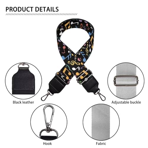 Image of Jeiento Wide Purse Strap Wide Shoulder Strap Adjustable Replacement Belt Soft Guitar Shoulder Straps for Women Girls Gifts