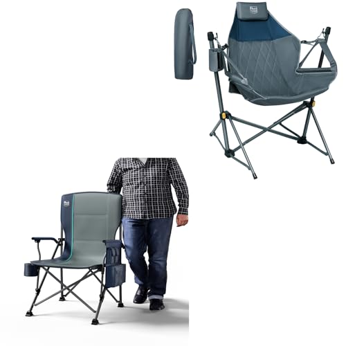 TIMBER RIDGE Hammock Camping Chair 300lbs & Oversized Folding Camping Chair High Back 500lbs