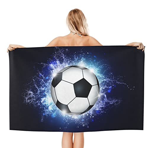 Snapmade Soccer Balls Microfiber Bath Towel For Sports Boys Men Girls Women, Extra Large Absorbent Lightweight Towels For Bathroombeach Pool Picnic Camping Travel Swim #TOP6