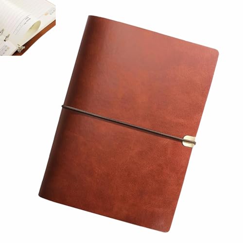 YINGLUOEU Cuaderno De Cuero Bloc De Notas Vintage Recargable A5 Diario De Viaje Para Escuelas Oficinas Conferencias Escribir Poesía