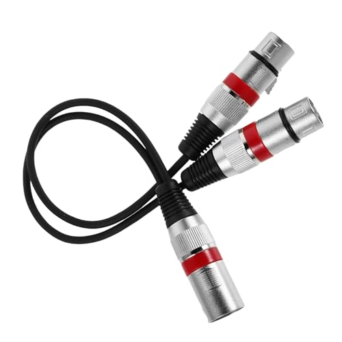 LIFKOME 2 Stück Xlr Audio Splitter Kabel mit Ring Xlr Buchse Symmetrischer Mikrofon Splitter Adapter für Stabile Rauschfreie Stereo Audioverbindung