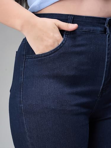 Image of Miss Chase A+ Women's Bootcut High Rise Regular Length Stretchable Denim Jeans