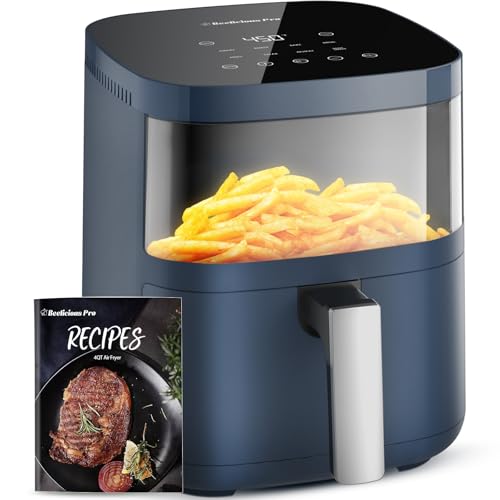 Air Fryer, Beelicious 8-in-1 Smart Compact 4QT Air Fryers, with Viewing Window,Shake Reminder,450°F...