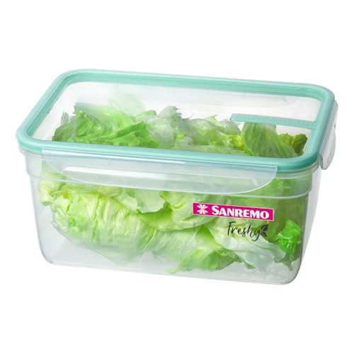 Sanremo - Pote Plástico Hermético de 3,5 Litros e Tampa com Travas, Linha Freshy
