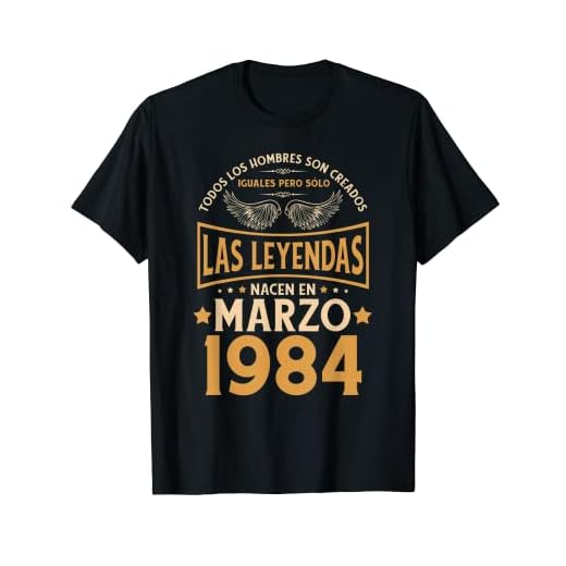 Cumpleaños Hombre Regalos Las Leyendas Marzo 1984 Camiseta