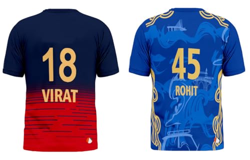 Image of Sports India IPL Cricket Team T Shirt Jersey Combo for (Kid's, Boy's & Mens) L744
