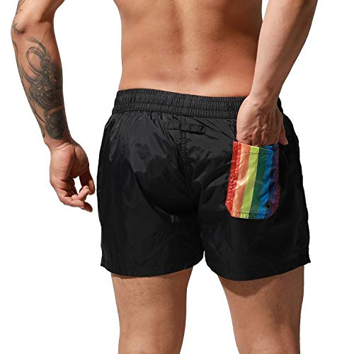 Men's Quick-Dry Rainbow Pride Gay Swimwear Sports Board Shorts Surfing3