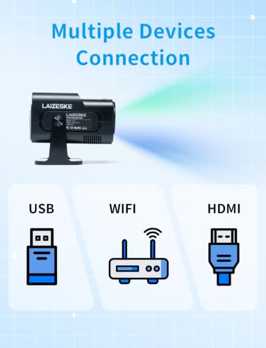 Image of LAIZESKE HY520 Art Projector for Tracing Drawing, 720P HD Portable with WiFi 6 Bluetooth 5.0, Auto Keystone, 30-150 inch Projection for Artists, Kids Beginners, Sketching, Home Classroom Use