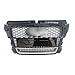 Coche Frente Sport Hex Mesh Honeycomb Hood Grill Ajuste Negro for Audi A3 / S3 8P 2009-2012 Negro for RS3 Accesorios de Coche de Estilo Quattro Nuevo Parrilla (Color : Chrome Emblem)