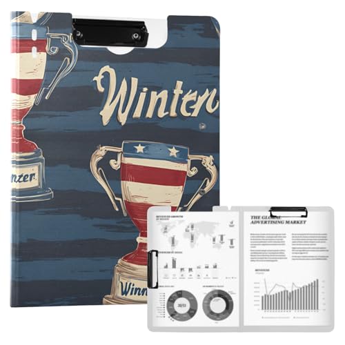 Susiyo Soccer Trophie Folder Clipboard with Storage