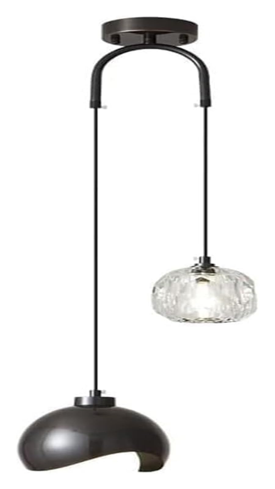 Lámpara de araña de cristal moderna con iluminación minimalista ajustable para el hogar 7