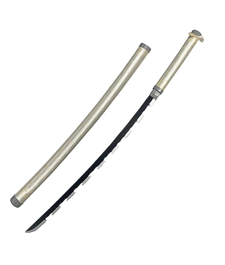 Demon Sword 41 Inch, Bamboo Samurai Katana , Anime Original Texture Style Cosplay Sword, Collectible Replica for Halloween Fancy Costume Party Dress Fans Gift (K-Inosuke)