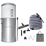 OVO Heavy Duty Powerful Central Vacuum System, Hybrid Filtration (with or Without Disposable Bags) 35L or 9.25Gal, 700 Airwatts with 35ft Deluxe Accessory kit Included