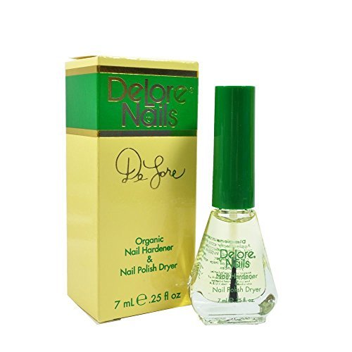 DeLore Endurecedor de uñas orgánico y secador de esmalte de uñas (1/4 oz) por Delore
