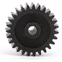 Motor Gear, 27T Pinion Gear Set Steel Diff Differential Main Spur Gear Replacement,27T Motor Pinion Gear for 144001 RC Model Car Upgrade Spare Parts Black A959-B-15BL