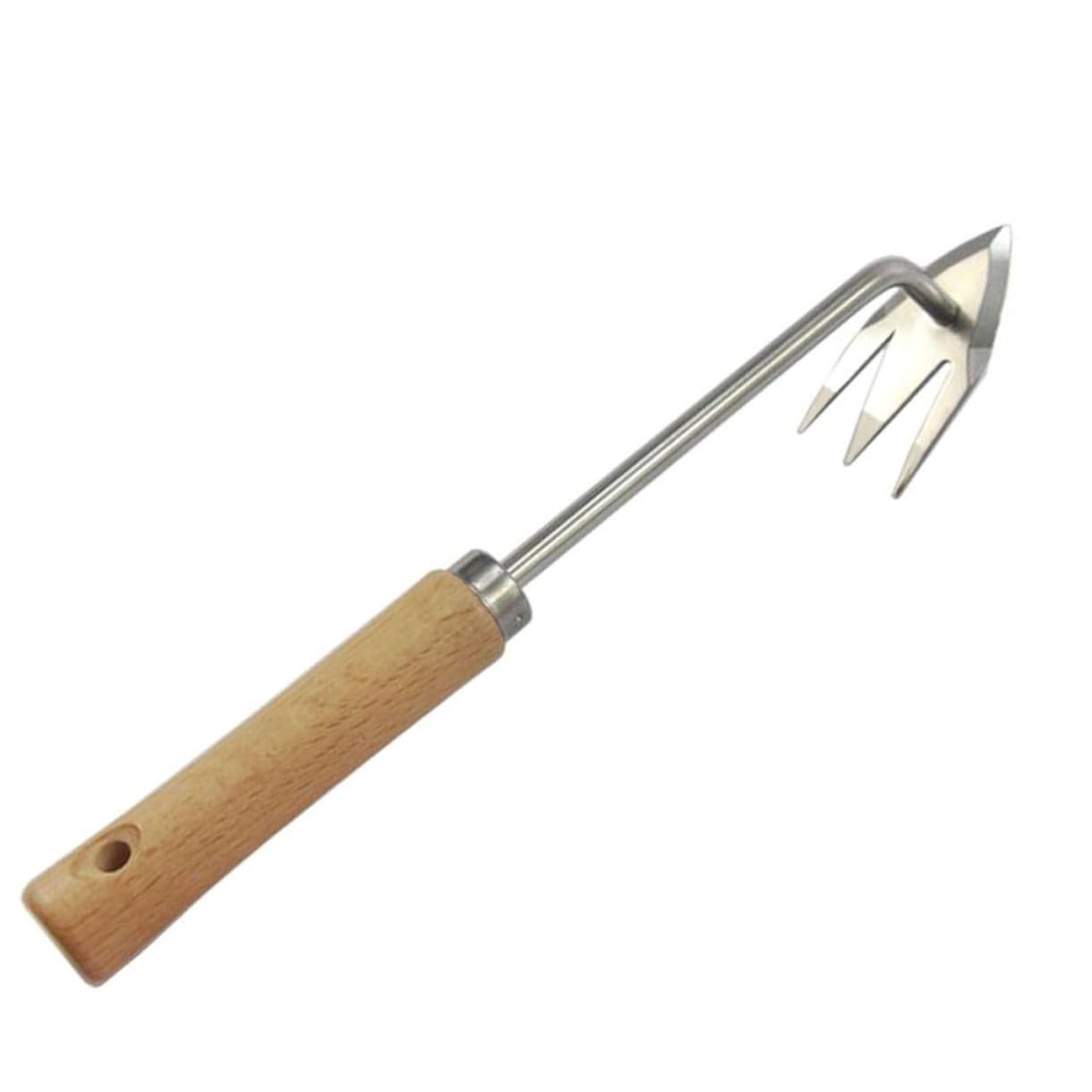 YARNOW 2pezzi Attrezzo Manuale per Rimozione Erbacce Legno e Strumento Multi Funzione Ergonomico per Giardinaggio Estirpatore per Radici e Diserbo