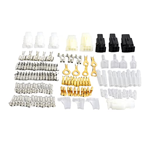 Saidian 1Set Automotive Harness Terminal Kit Auto Wire Connector Male Female Socket Plug Terminal Repair Kit Connector Car Motorcycle Bullet Terminal Assortment Kit #TOP13