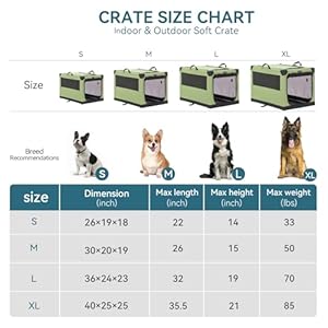 PETSFIT Soft Dog Crate, with Patented Adjustable Fabric Cover, Chewproof & Lockable Mesh Doors, Waterproof Base Portable Kennel Green 36Inch PETSFIT Soft Dog Crate with Patented Adjustable Fabric Cover Chewproof Lockable Mesh Doors Waterproof Base Portable Kennel Green 36Inch