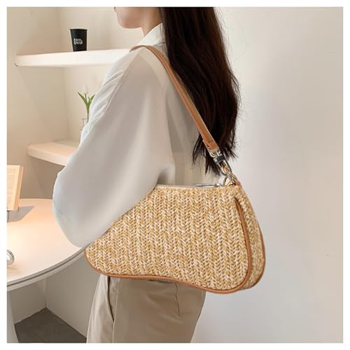 Straw Purse Woven Small Raffia Shoulder Bag for Women Summer Straw Clutch Purse Boho Handbag2