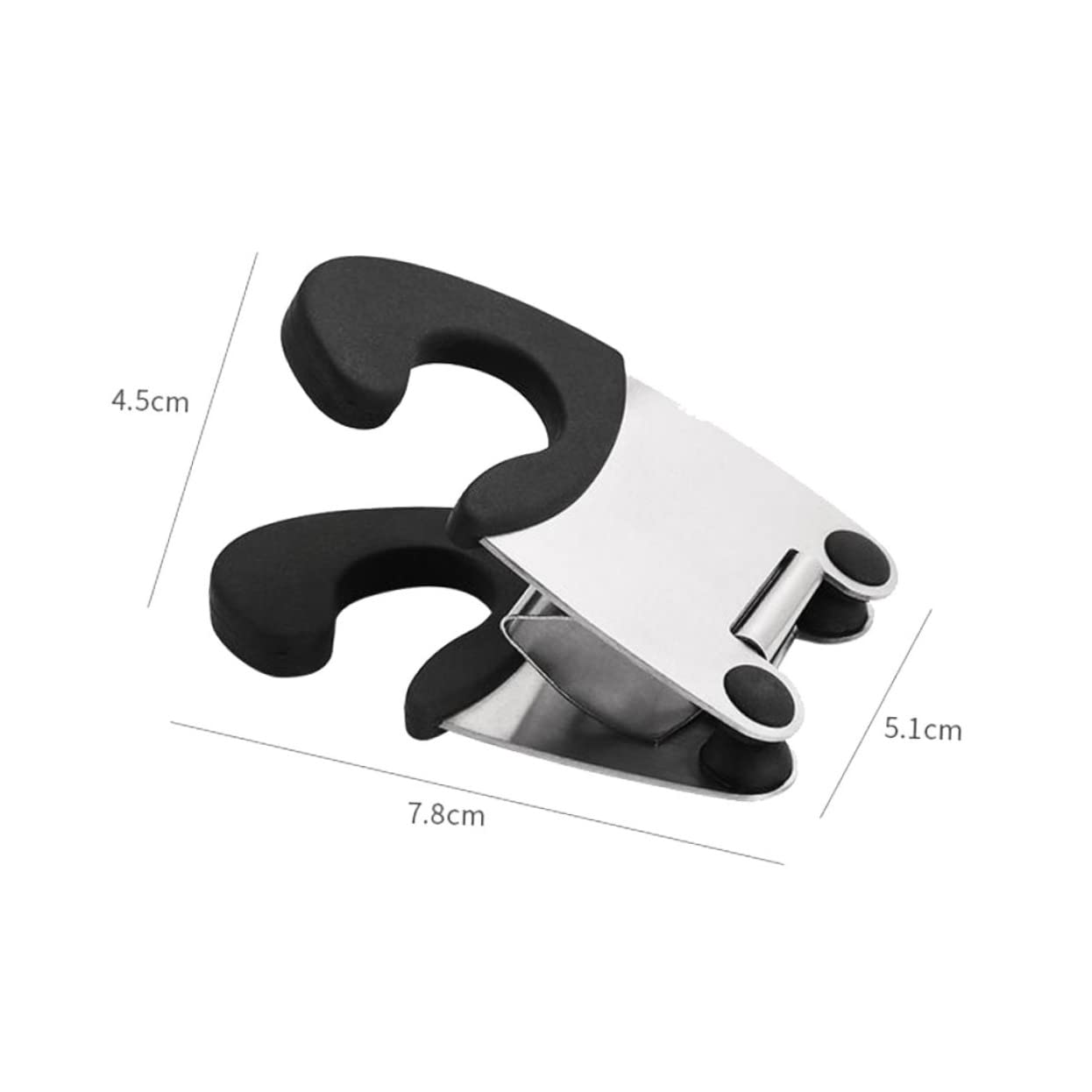 Gatuida 2pcs Pot Clip Spoon Rest Holder Heat Resistant Stainless Steel Kitchen Gadget for Utensil Storage Compact and Red Black Design for Spoon Spatula and More