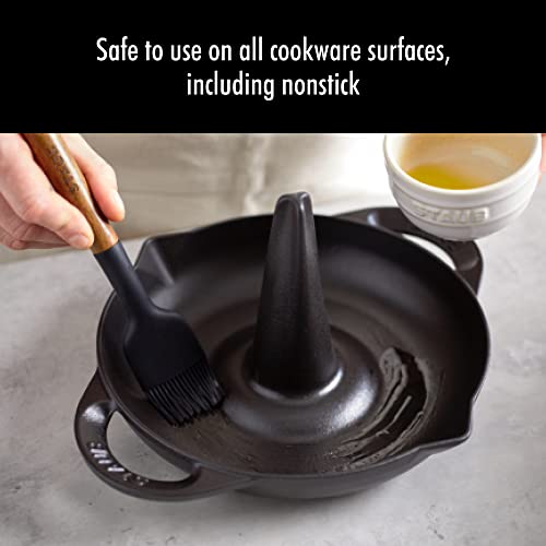 Image of Staub Silicone with Wood Handle Cooking Utensil, Pastry Brush