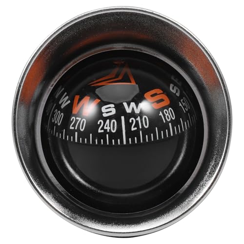 Mipcase Vehicle Navigation Tool Car Dashboard Compass Decorative Accessory Sturdy Abs Self-Adhesive Design