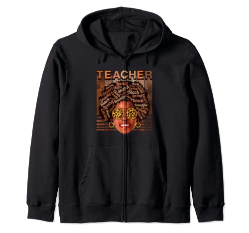 Black Teacher Magic Dope Afro African American Black History Sudadera con Capucha