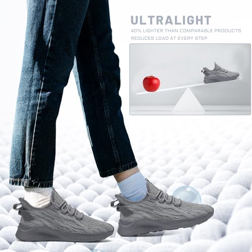 Image of Mens Running Shoes Walking Tennis Sneakers Slip on Gym Workout Athletic Lightweight Casual Sport Shoes