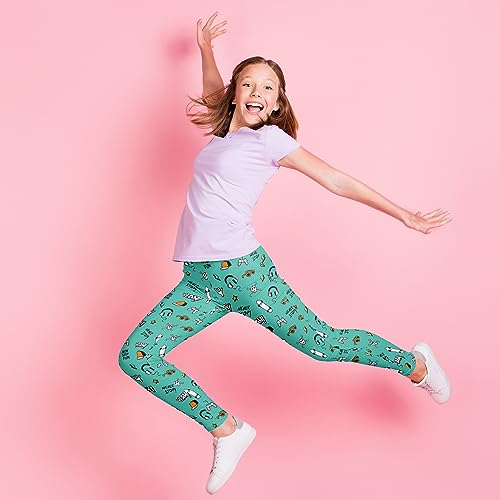 Girls' Leggings High Stretch Tights Outdoor Active Bottoms Toddlers Sports Ankle Trousers 3-10Years4