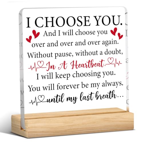 To My Man、To My Husband ギフト、バレンタインデーギフト、彼への婚約者ギフト、バレンタインデーの装飾、誕生日記念日の記念品、妻、夫、ガールフレンド、ボーイフレンド、ホームオフィス用アクリル装飾品