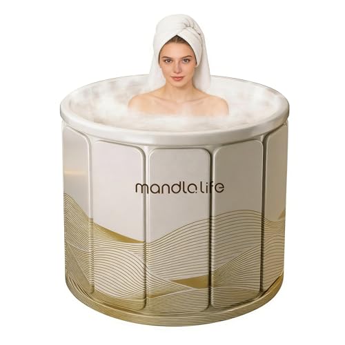 Portable Bathtub for Adults, Collapsible Freestanding Bathtub for Shower, Hot