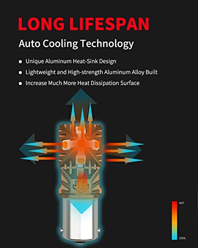 Lasfit 1156 1141 7506 Ba15S P21W 1073 Led Bulbs Polarity Free, Super Bright High Power Led Lights, Use For Turn Signal Blinker Light, Amber Yellow (Pack Of 2) #TOP3