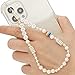 Herbests Dragonne de Lanière de Téléphone Perlée, Chaîne Anti-Perte en Cristal de Téléphone Portable Perles Lanière en Argile Polymère Charme de Téléphone Perlé pour Les Filles