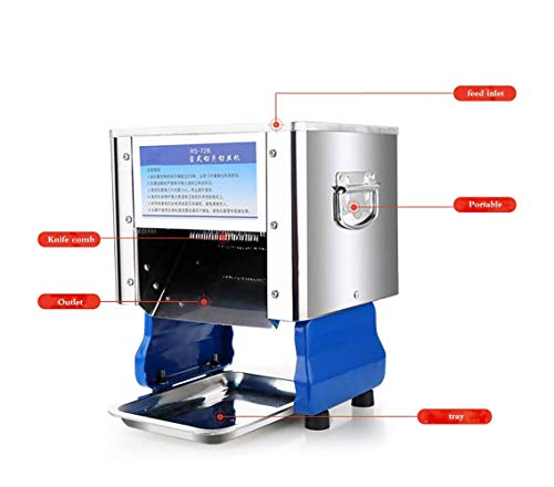 MXBAOHENG Elektrischer Fleischschneider, Einzelklingen, Fleischschneidemaschine aus Edelstahl (5 mm Klinge) – Bild 3