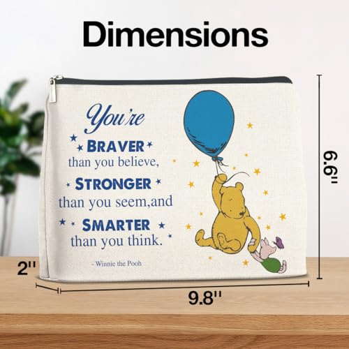 YeleY Friendship Inspirational Pooh Bear for Women Pooh Bear Cosmetic Makeup Bag for Teens Women Friends Sisters Daughter2