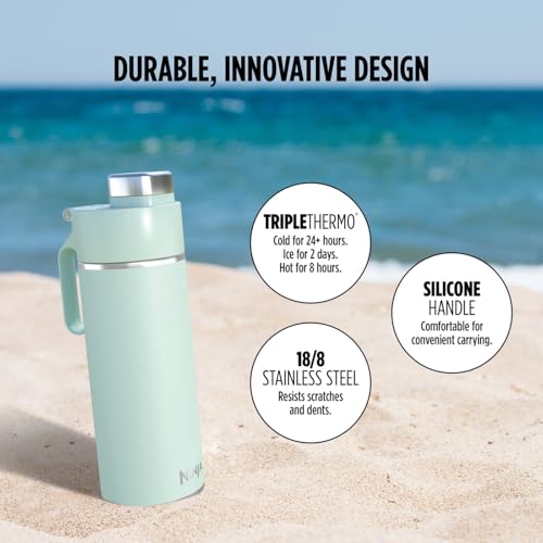 Ninja Thirsti Water Bottle and Flask 530 ML With Leak-Proof Lid, Designed For Carbonated, Hot & Cold Drinks, Ideal For Travel & Sports, Triple Insulated, Stainless Steel Bottle, Mint, DW1801EUUKMT | For Carbonated, Hot & Cold Drinks, Ideal For Travel & Sports, Triple Insulated, Stainless Steel Bottle - Image 3