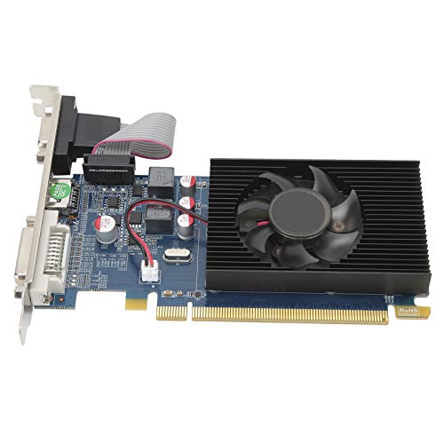 Tosuny Computer Graphics Card, 2GB DDR3 64bit PCI Express 3.0 Gaming Graphics Card Low Noise, Low Temperature, AMD Chip, Durable, DirectX 11, Office Desktop