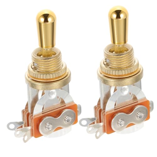 EXQUIMEUBLE 2個 ギターウェイトグルスイッチ金属製耐久性プエレキギター用ピックアップセレクター交換パーツ
