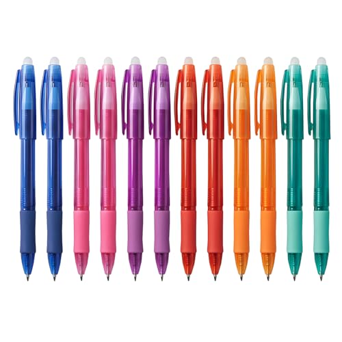 Bolígrafos Gel Borrables Volcanics 0.7mm, Pack de 12