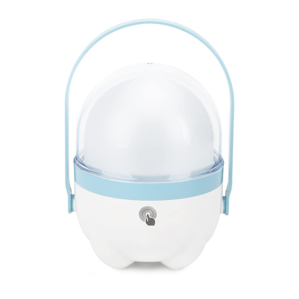 Luz Nocturna LED Para Niños, Luz Nocturna Portátil Con Carga USB, Lámpara De Noche Regulable Táctil Para Niños, Niñas, Dormitorio, Iluminación Giratoria De 360°, Brillo De 3 Niveles,Azul