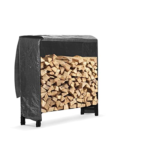 Neo Black Firewood Fire Log Rack Wood Burner Rack Storage Holder Stand Bucket Shelf Basket Metal...